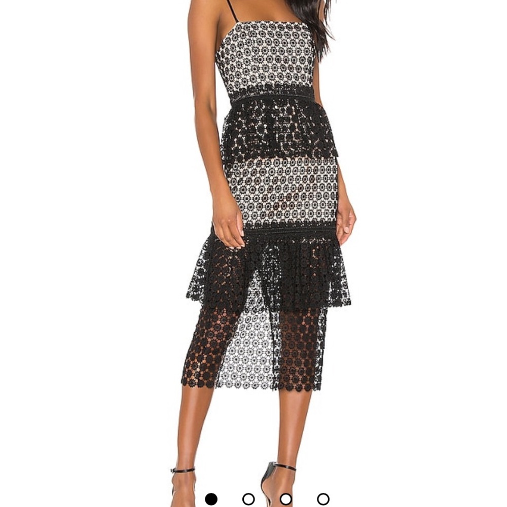 REVOLVE Dolores Midi Dress in Black